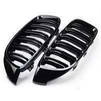 Automobilio priekinio buferio grotelių lenktyninės grotelės, skirtos BMW 4 serijai F32 F33 F36 M3 F80 M4 F82 12-18 Dviejų lentjuosčių blizgios juodos spalvos priedai