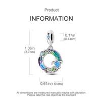 925 silver green clover coffee cup chameleon women's fashionable charm bead, suitable for DIY bracelets