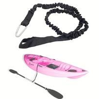1pc Elastic Coiled Kayak Paddle Leash Stretchable Fishing Rod Lanyard Safety Rope With Carabiner Portable Anti Lost Leash For Rowing Kayak Boat Water juoda