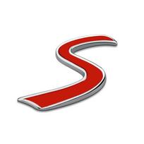 Automobilio 3D raidės S emblemos lipdukai grotelių ženklelis Mini Cooper S R50 R53 R55 R56 R60 R61 F54 F55 F56 F60 Countryman priedai
