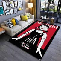 Squid Game Carpet with Red Light Doll Design, Modern Home Decor  Suitable for use as an anti-slip for living room bedroom sofas 40x60cm( 15x23in )