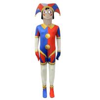 Karnavalo Cosplay Pomni Vaikų Kostiumas, Šventės Čilė, Klounas, Nuostabus Skaitmeninis Cirklas, su Kaukė, Raudonas/Mėlynas, Poliesteris, 7-8 Metai, 140CM 140 CM