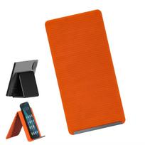 Flexible Phone Stand Foldable Silicone Desktop Tablet Laptop Stand Portable Adjustable Universal Holder for Travel Office Bed oranžinė