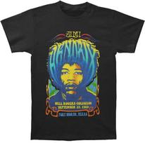 Jimi Hendrix FORT WORTH TEXAS 1969 100% Cotton T-shirt Mens Tees Top NEW Authentic & Licensed S įvairiaspalvis