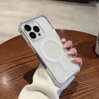 Original Transparent Case For iPhone 15 14 Plus 13 12 11 Pro Max For Magsafe Magnetic Wireless Charge Shockproof Clear Cover For iphone15Pro