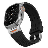 Silicone Strap for Apple Watch Band Ultra 2 49mm 46mm 42mm 45mm 44mm 40mm 41mm 38mm Breathe Bracelet for IWatch Series 10 9 8 7 6 5 4 3 38mm 40mm 41mm juoda