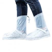 1 pora lietaus batų užvalkalai, vandeniui atsparūs nusidėvėjimui, atspindintys dizainai, užtrauktukas, neslystantis, apsauginis PVC, neslystantis unisex XL balta