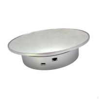 Degree Electric Display Stand ,Automatic Revolving Platform ,Adjustable Jewelry Holder, Motorized silver bottom mirror