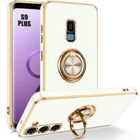 Case - Samsung - Galaxy S9 Plus - Silicone TPU - Shockproof - Ring Stand White balta