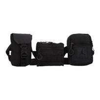 Jordan Nylon One Shoulder Crossbody Fanny Pack Regular Unisex Jet Black Jordan JD2013016GS-001