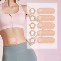 50 Pieces Castor Oil Pack Wraps Patches Comfortable Self Sticky Spunlace Cloth for Belly Button Skin
