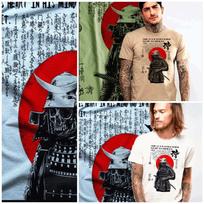 Samurai Ronin bushido warrior Japanese kanji script undead  assassin Unisex T-Shirt L black