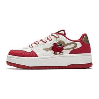 Anta Sunny Breeze Slip Resistant Cushioning Lightweight Skateboard Shoes Women's Ivory White/Crimson/Metal Bright Color 122618034-1 36.5