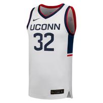 Nike College Connecticut Huskies Komanda 32 Replika Patogus Minkštas Odai Krepšinio Marškinėliai Vyriškas marškinėlis P32818UCON25-WHT 2XL
