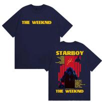 Rapper THE WEEKND STARBOY Album 2026 Merch T Shirts Men's Street Gothic Hip Hop Retro Cotton Short Sleeve T-shirt Y2k Streetwear 4XL