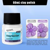 20/60Ml Clay Varnish Acrylic Air Dry High Gloss Finish Air Dry Clay Sealant For Ceramics Oil Painting Wood Maintenance 60ML white