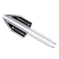 2 vnt. Automobilio šoninio sparno peilio lipdukai Emblema Ženklelis Lipdukai Apdailos stilius Citroen C2 C3 C4 C5 C1 C4l Elysee Picasso Saxo DS3 DS4