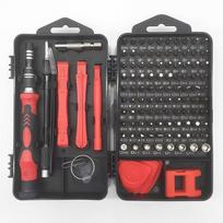 115-in-1 Precision Screwdriver Set Multi-functional Portable Magnetic Repair Tool Kit Durable Screwdriver Kit For Home Repair raudona