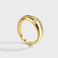 Hot Selling 925 Sterling Silve Gold Colour Ring Fashion Women's Classic Simple Couple's Wedding Ring Engagement Party Zircon 6 auksas