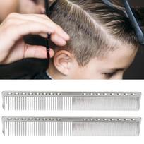 2pcs Aluminum Salon Hairdressing Comb Professional Barber Comb Hair Cutting Comb  For Barbers sidabras