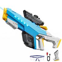 Cute Stone Electric Water Gun with Automatic Water Modular Colorful Rapid 10m Maximum Large Capacity Outdoor Water Toy for Birthday Beach Summer mėlyna