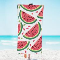 Cute Watermelon Fruit Beach Towel Lightweight Microfiber Beach Towels Decor Quick Pool Towel for Beach Travel Swim Bath Camping W40*H60(CM) blue