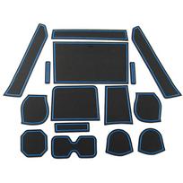 Car Door Groove Mat for Suzuki IGNIS Door Slot Pad Anti Dust Mats Water Cup Holder 15Pcs Non-Slip Pad Interior Accessories mėlyna