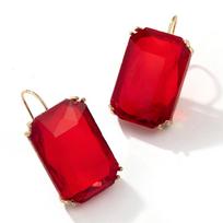 Square Multicolor Glass Crystal Drop Earrings fashion Geometric Transparent Earring for Women Exquisite Party Jewelry Gift raudona