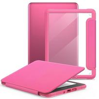 Auto Wake/Sleep Protective Case Magnetic Shockproof e-Reader Shell Clear for Kindle Paperwhite 2025 (12th Gen) 7 inch Colorsoft rožinė raudona spalva