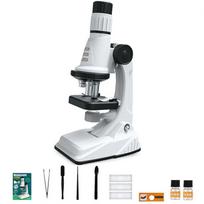 Vaikams skirtas mikroskopo rinkinys 200X-1200x Nešiojama didinamoji stiklinė Biologijos mokslo Stem žaislas Mokyklinis edukacinis kišeninis mikroskopas su LED šviesa juoda