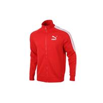 Puma Logo Print Fleece-Lined Warm Sports Jacket Men Jackets Red 530268-11 L