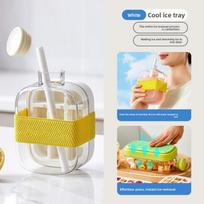 Cool Ice Cube Travel Cup Portable Straw Water Cup, Summer Homemade Water Filling Press Ice Cube Mold small balta