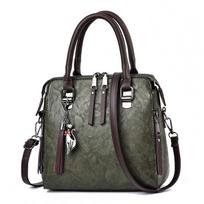 Odinė rankinė Moteriški kutai Crossbody pečių krepšiai Totes 24cm*13cm*24cm armijos žalia spalva