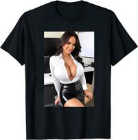 Stunning Big Busty Boobs Female Secretary Women Model T-Shirt Size S-5XL Unisex T-Shirt S