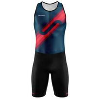 SCODY Vyriškas triatlono kostiumas Trisuit Lenktynių Skinsuit Dviračių greičio kostiumas Berankovis kombinezonas Italijos greitai džiūstantis paminkštinimas Bėgimo komplektai S