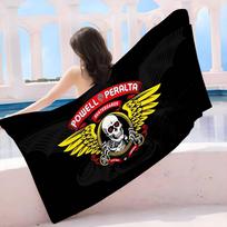 Klasikinis P-Powell P-Peralta Logotipas Dideli Mikropluošto Paplūdimio Rankšluosčiai Greitai Džiūstantis Rankšluosčiai Smėlio Paplūdimio Rankšluosčiai Baseino Rankšluosčiai Kelionėms Plaukimas Joga W30*H60(CM) white