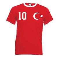 Youth Designz Vyriški marškinėliai Turkija su NORIMU VARDU + NUMERIU Džersis Europos taurė Turkija L