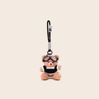 Cute Plush Teddy Bear Keychain With Sweater Fashion Perfect For Charming Bag Gifts Black White Sweater
