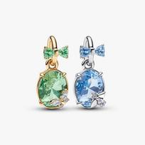 New 925 Silver Love Heart Rabbit Butterfly Bee Specimen Bead Double Color Talisman Pendant DIY Exquisite Charm Jewelry Gift