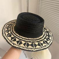 Classic Straw Cowboy Hat Wide Brim Fishing Hat Stylish Beach Sun Hat  for Women & Men A
