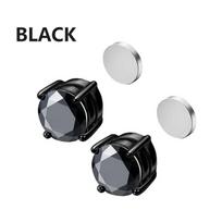 1/3 poros magnetiniai auskarai stud vyrams ir moterims juodi CZ magnetiniai auskarai be auskarų vėrimo spaustukai apvalūs magnetiniai auskarai be auskarų vėrimo