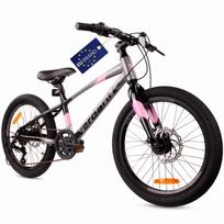 Vaikiškas dviratis 20 colių Mergaitei MTB Shimano 6 pavaros Lengvas Aliumininis Verdant Alder Grafito Rožinis