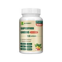 Airboy Premium Organic Superfood Green Powder, Contains Moringa, Banana, and Apple Mixture, Suitable for Adults. 120*1