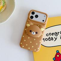Polka Dot Bear Stand Case for iPhone 14/13/12 PRO/MAX iPhone 13 Pro Max