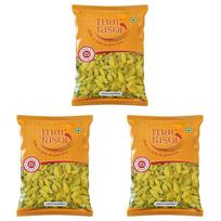 MAI RASOI Premium Golden Green Seedless Raisins 200 Gm X Pack Of 3 Healthy Snack For Baking Desserts And Daily Use