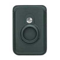 Apple 16/17 MagSafe Magnetic Card Holder & AirTag Anti-Loss Device Tracker Sleeve tamsiai žalia spalva