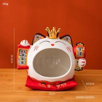 Modernus namų dekoras Mielas laimingas katinas Feng Shui ornamentas Kambario dekoracija Keraminė figūrėlė Kawaii aksesuarai Maneki Neko Sandėliavimo dėžutė