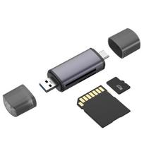 Kortelių skaitytuvas - PHONILLICO - USB-C - Suderinamas su OTG - Juodas