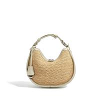 Nauja pinta rankinė Moteriška pusmėnulio formos rankinė Atsitiktinė petinė, po pažastimi, crossbody rankinė Aukšto stiliaus beige
