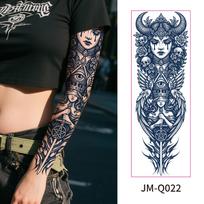Full Arm Sleeve Temporary Tattoos Stickers Juice Ink Lasting Semi Permanent Body Art Sexy Fake Tattoo for Halloween Men Women